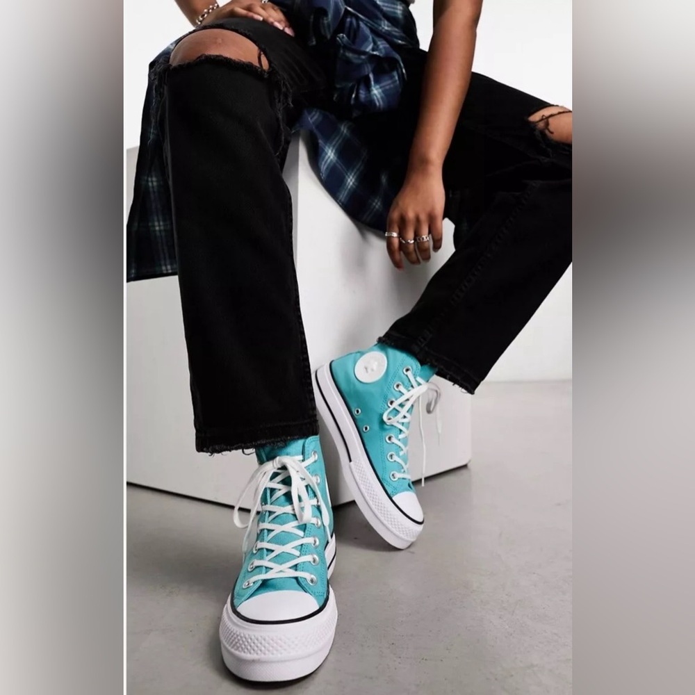 Size 7 Converse Ocean Drip Sneakers Y2Slayy Turquoise Womens Shoes NEW NIB Blue